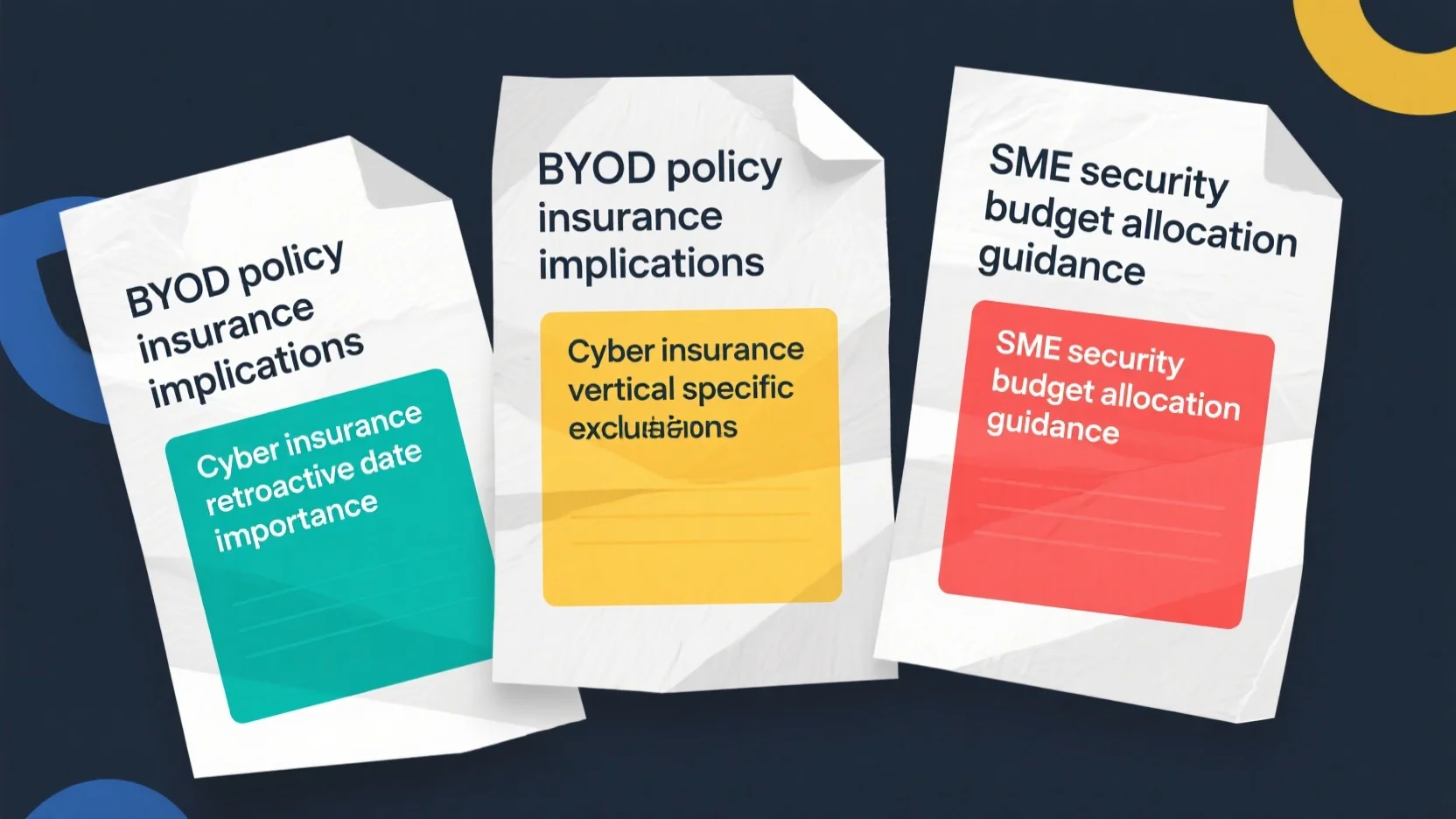 BYOD Policy Insurance, Cyber Insurance Retroactive Dates, Vertical Exclusions & SME Security Budget Allocation Guide
